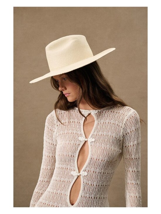 Janessa Leone for FWRD Accessories - Janessa Leone for FWRD Capri Hat Natural M NWT $297